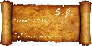 Stengl Júlia névjegykártya